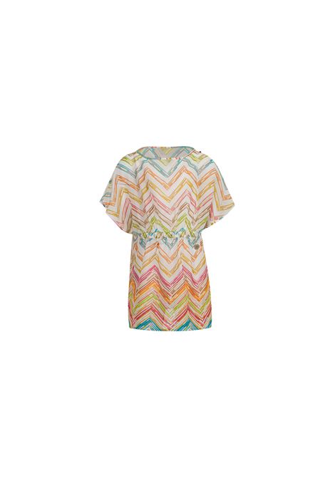 Vestitino In Misto Seta Con Motivo Zig-Zag Multicolore MISSONI KIDS | MW1C81-K0235100MC